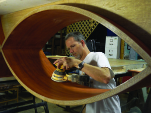 Alan Harp sanding