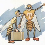 1943: The 1943 edition of the Blueprint was chock full of yellow jackets—some cruising in the Reck (see above), others moving into freshman housing. And as the rest of the nation braced for World War II, the yellow jacket followed suit.